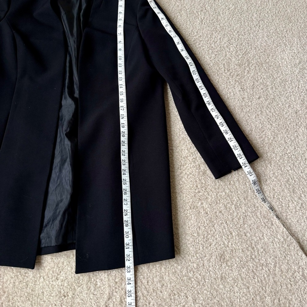 KASPER Elegant Black Open-Front Longline Blazer Jacket—SZ. 10 - Picture 12 of 16